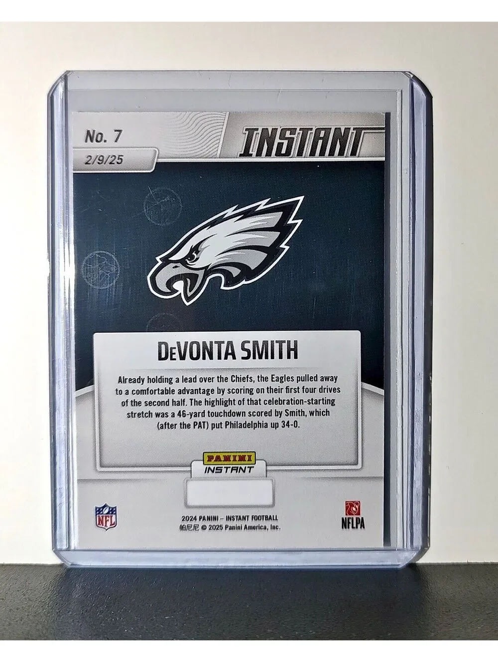 DeVonta Smith 2024 Panini Super Bowl LIX Champions NFL #7 Football Card Eagles